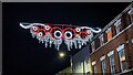 SO4958 : Owl Christmas lights in High Street (Leominster) by Fabian Musto