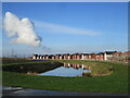 Balancing pond and new housing, Middlebeck