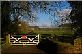 SP7074 : Gated road in Cottesbrooke Park by Christopher Hilton