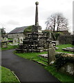 SS9379 : Medieval churchyard cross in Coychurch by Jaggery