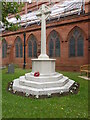 War Memorial and church of St John the Baptist, Kidderminster