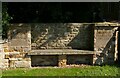 Memorial bench outside Haselbech church