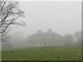 NO3702 : Durie House in fog by Becky Williamson