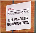 Signs on Toyota building  on Signal Road