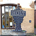 TG0738 : Holt town sign by Adrian S Pye