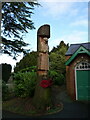 Carved memorial in the churchyard