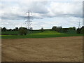 Fields and power lines near Haverwitz Farm