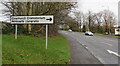 Bilingual Coychurch Crematorium direction sign