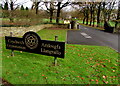 Bilingual Coychurch Crematorium name sign