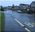 Dawn view south up Rowan Way, Malpas, Newport