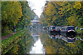 Canal approaching Brewood in Staffordshire