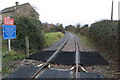 Railway leaving the Merton Road crossing for Graven Hill
