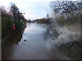 Mist on the waters of the Severn in Shrewsbury on a late December afternoon