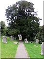 Churchyard path, Llanddewi Rhydderch, Monmouthshire