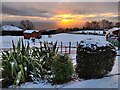 Sunset over Clee Hill School