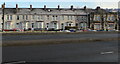 Row of houses and a pub, Malpas Road, Crindau, Newport