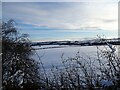 NZ1049 : Snowy fields from the railway path by Robert Graham