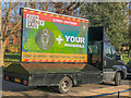 TQ2550 : COVID-19 advertising van, Priory Park - 2 by Ian Capper