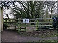 Gate on the footpath to Radley