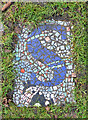 Mosaic in Kelvingrove Square community garden