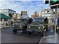 Army Land Rover Defenders in Chelmsford on Remembrance Day 2018