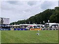 ST8899 : Stalls and spectators beside the showjumping arena at Gatcombe by Jonathan Hutchins