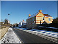 TF1606 : St. Pega's Road, Peakirk, in the snow by Paul Bryan