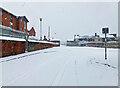 SO8171 : Snow covered junction of Severn & Discovery Roads, Stourport-on-Severn, Worcs by P L Chadwick