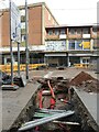 Exposed utility conduits, Paris Street, Exeter