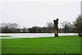 Partially flooded field by the River Severn, Stourport-on-Severn, Worcs