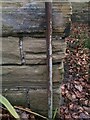 Damaged Benchmark on Church in New Farnley