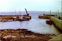 ND3773 : John o'Groats harbour, looking towards Orkney, 1983 by Nigel Thompson