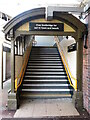 NZ3671 : Footbridge, Cullercoats Metro Station by Geoff Holland