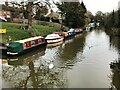 Moored boats on the River Nene (old course) in March