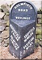 Old Milestone, on the B6106, Penistone Road, Hade Edge