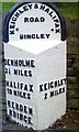 Old Milestone, on the A629, Halifax Road, Bocking