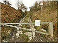 Closed access road to Hilltop Cemetery, Leeds