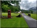 The road past the phone box