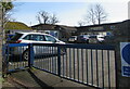 SY3098 : School entrance gates, Axminster by Jaggery