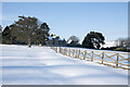 Deep, unbroken snow on the approach to St. John