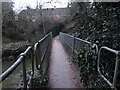 Metal footbridge over the Rea Brook