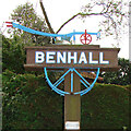 TM3861 : Benhall village sign by Adrian S Pye