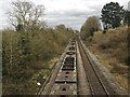 SP3065 : Southbound container freight approaching Leamington Spa by Robin Stott