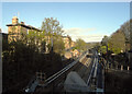 Saltaire railway station seen from Victoria Road