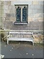 NU1033 : Belford, St Mary's Church, Seat and Window by thejackrustles