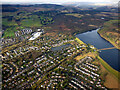 Milngavie and the reservoirs from the air