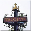 TL8972 : Troston village sign by Adrian S Pye