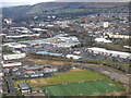 Clydebank Community Sport Hub from the air