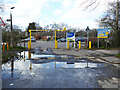 Car park entrance, Cherry Lane Playing Field, Langley Green, Crawley