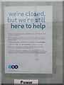 Bank Closed Notice at TSB, Great Missenden